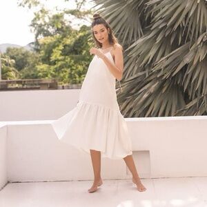 Amarelle Swimwear M/L Linen Dress Ivory Color